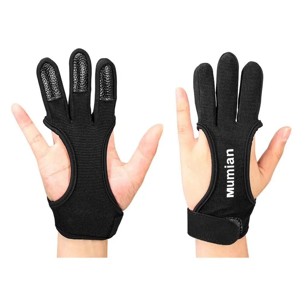 Glove Leather Fingertip Non-Slip Breathable 3 Finger Gloves Hunting Finger Protector Guard For Hunting Accesory