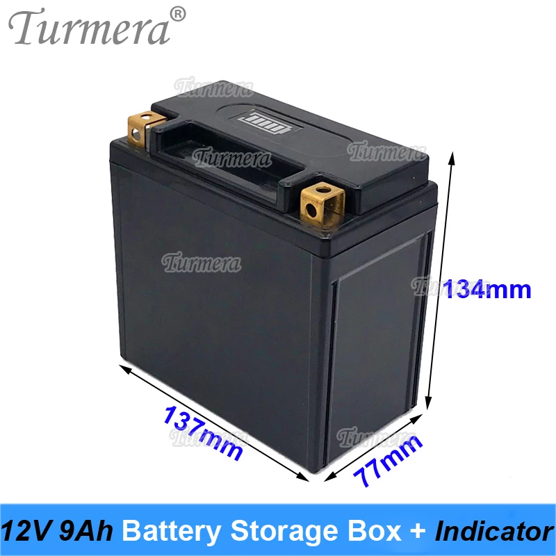 Turmera 12V 7A 9A 12A Empty Battery Storage Box with Indicator Apply to Motorcycle Battery Use(only Box,No Battery!)