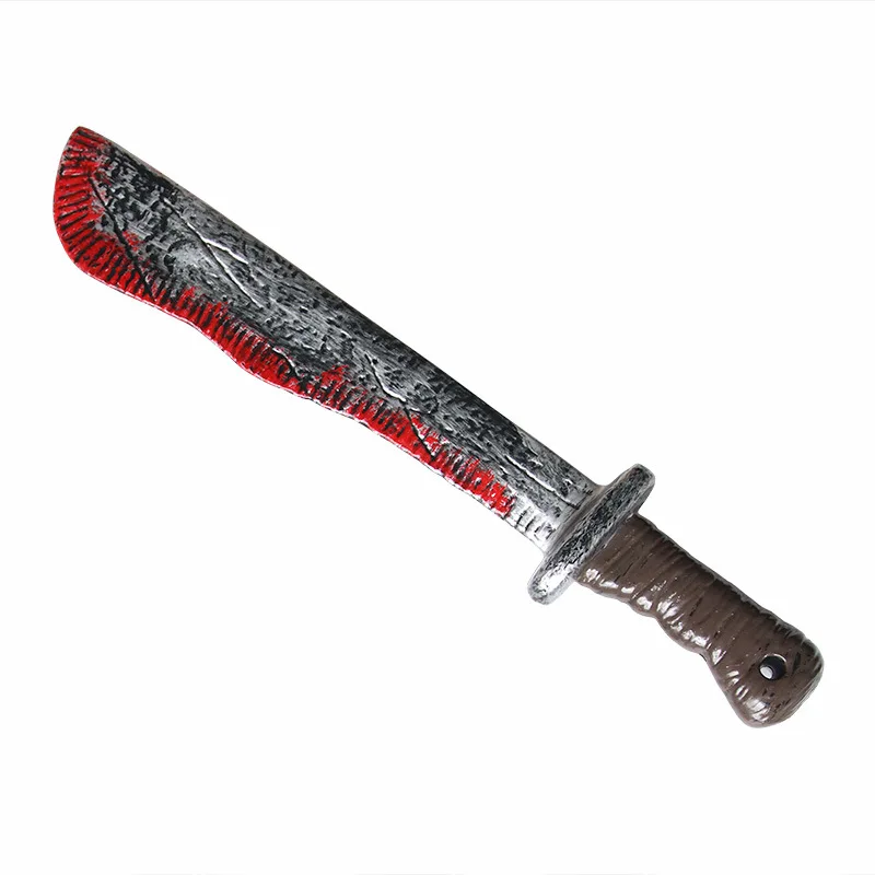 Cuchillo de sangre de plástico para Halloween, accesorios de Festival fantasma