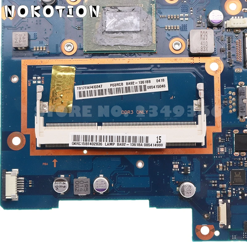 NOKOTION BA92-13618A BA92-13618B BA41-02308A For SAMSUNG NP270E5E NP270E5G 270E5E 15 inch Laptop Motherboard SR0N2 I3-3110M CPU