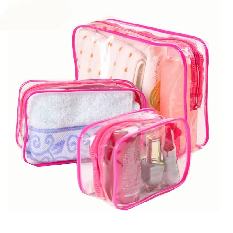 Travel Transparent Cases Clothes Toiletries Storage Bag Box Luggage Towel Suitcase Pouch Zip Bra Cosmetics Underwear Organizer