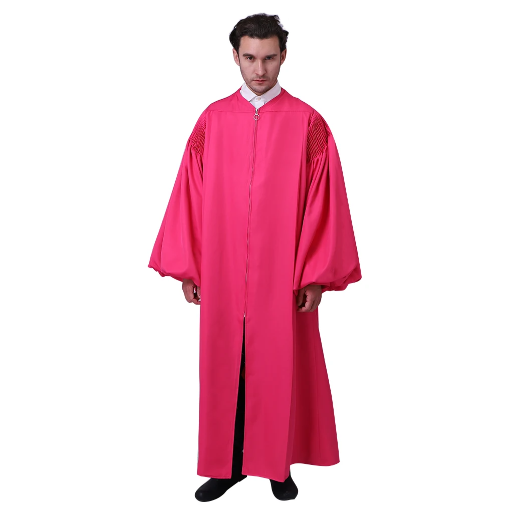 Cosplaydiy Roman Soutane Cassock Cosplay Costume Adult Red Medieval Clergy Robe Cassock Custom Made