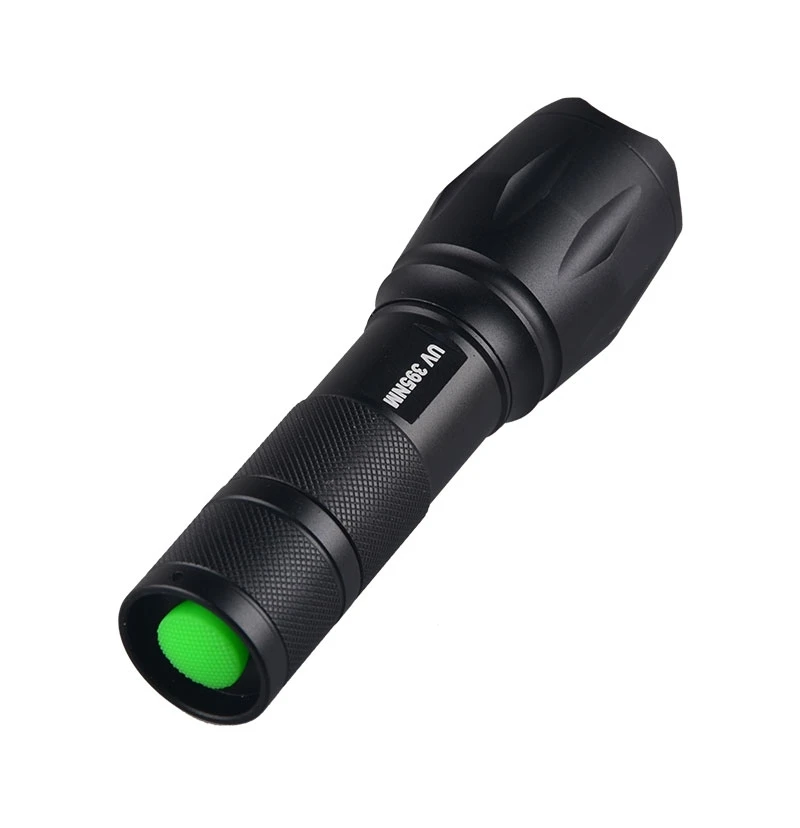 Topcom-potente linterna UV LED de 3W, linterna ultravioleta 18650 con Zoom, luz negra, Detector de orina de mascotas, linterna de caza de escorpión