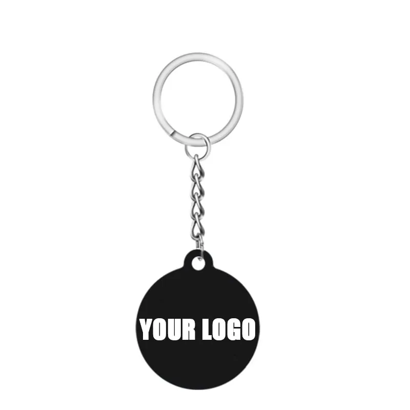 Custom Printed NFC NTAG215 Epoxy Tag Keychain with Metal Ring 13.56MHz 14443A