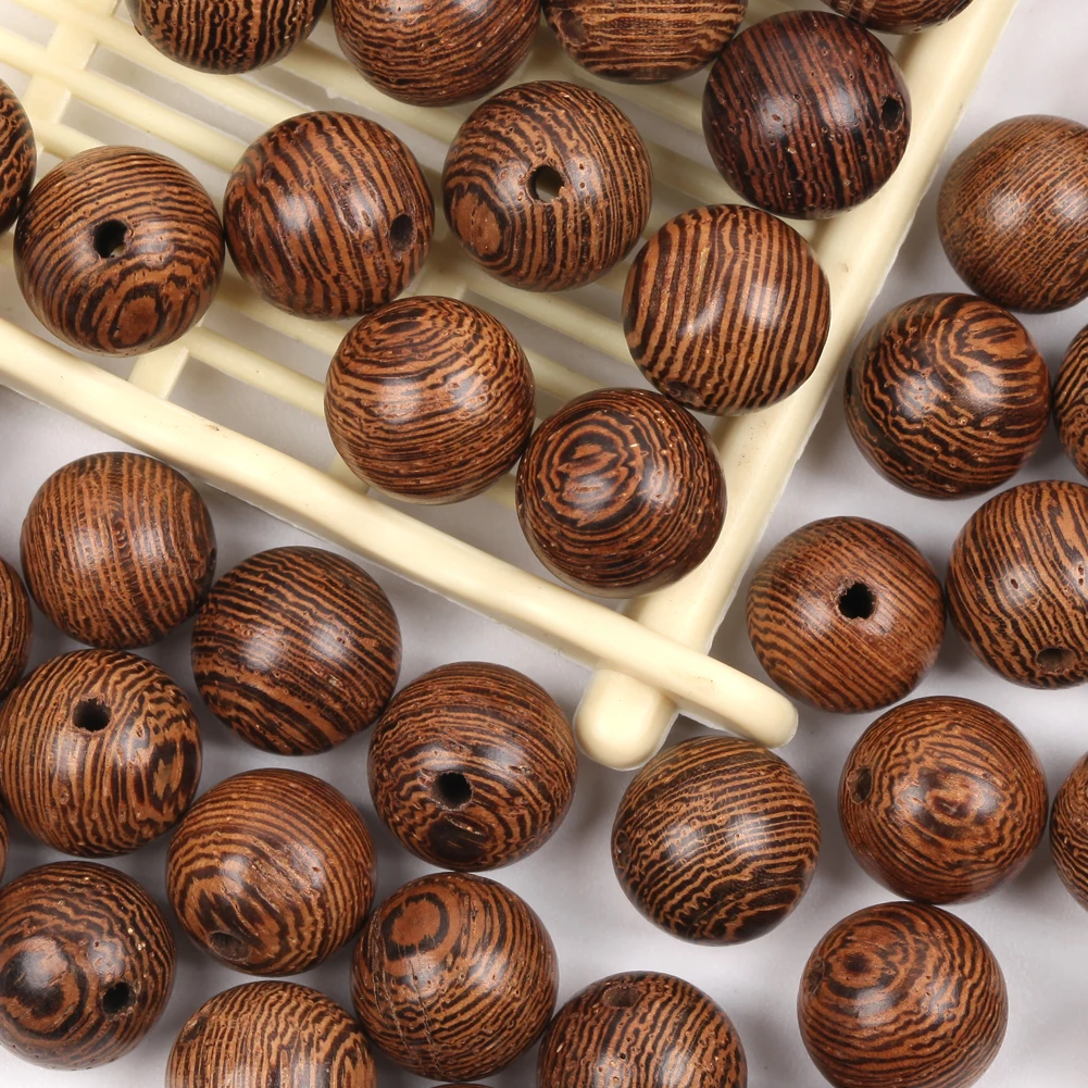 Natural Ball Wooden Beads Round Brown Rondelle Beads For Jewelry Making Diy Necklace Bracelet Earring Toys Teeth pacifier