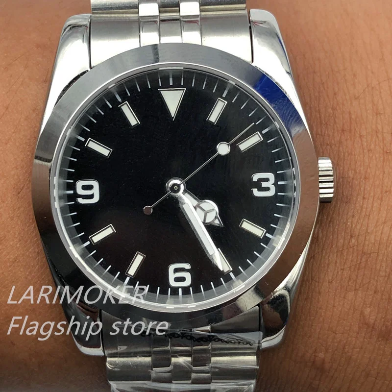 

LARIMOKER Sapphire Crystal Green Glow Black Surface 36/39MM of Watch NH35 PT5000 / Pearl2813/8215 Mechanical Movement