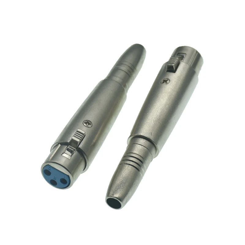 6.35mm Female To Female XLR Male Conversion Plug 6.5mm Copper Core 3Pin Adapter Amplifier Adapter Connector 1PCS