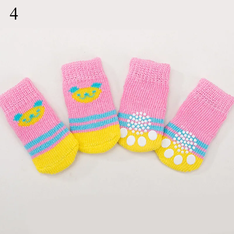 Puppy Dog Teddy Socks Warm Winter Cat Shoes Anti-scratch Foot Cover Anti-dirty Pet Socks Small Cat Dogs Knit Socks Christmas