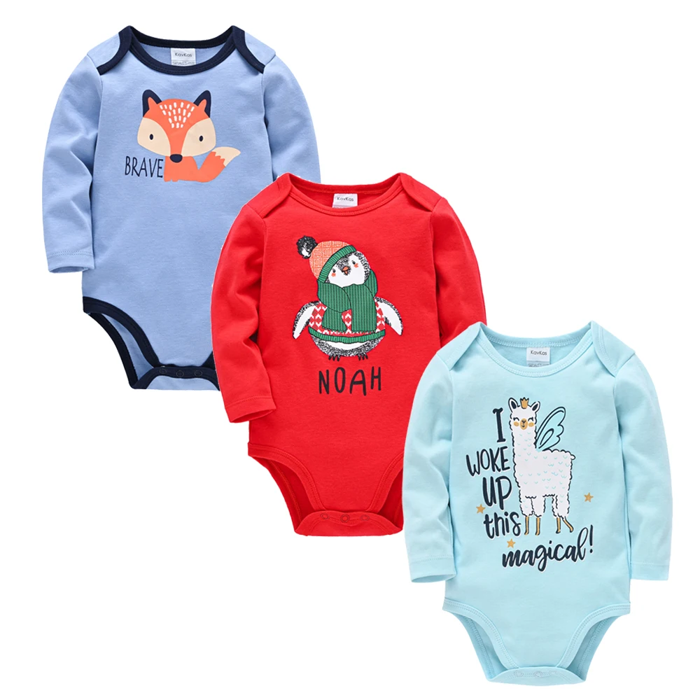 2021 Unisex Baby Bodysuit Cool Print 100% Cotton Long Sleeve Autumn Spring Alpaca Boy Girl Clothes ropa bebe Infant Jumpsuit