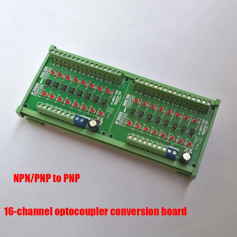 Optocoupler isolator PLC pulse signal level voltage conversion board signal isolation module PNP output 1.8V 3.3V 5V 12V 24V