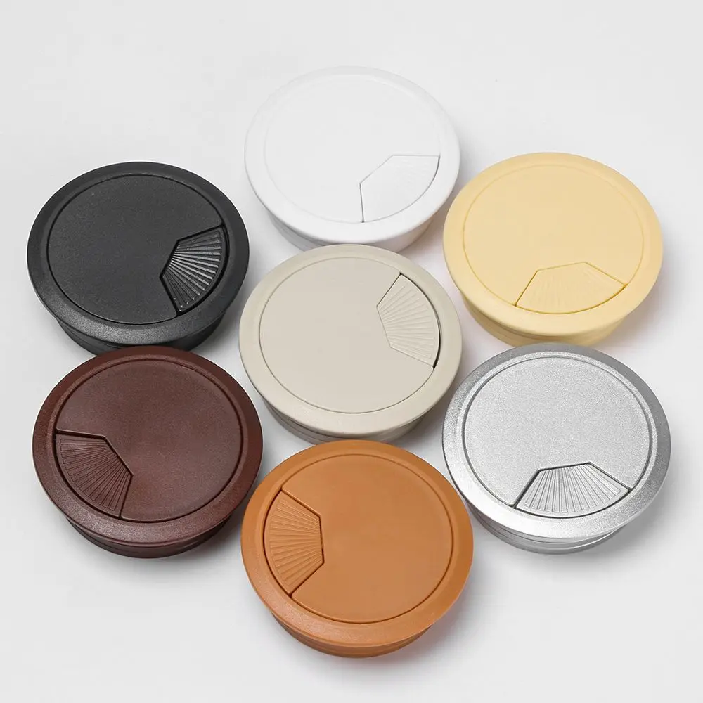 60/80mm Practical Round Organizer Office Cable Clamp Wire Hole Cover Computer Grommet Desk Table Cable Fastener Line Box
