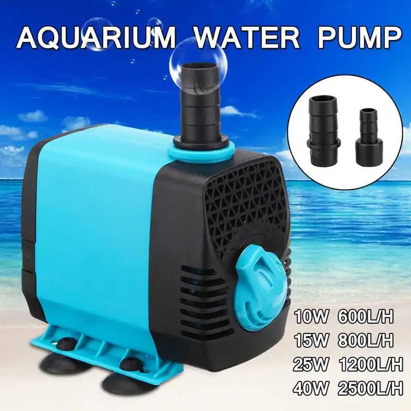 10 15 25 40 55W Ultra Silent Submersible Water Pump  220V-240V Filter Fish Pond Fountain Aquarium Tank High-lift 600-3000L/H