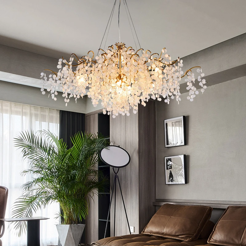 Modern Gold Chandelier Lamp Luxury Home Indoor Pendant Lights Living Room Lighting Fixtures G9 Led Hanging Lamp