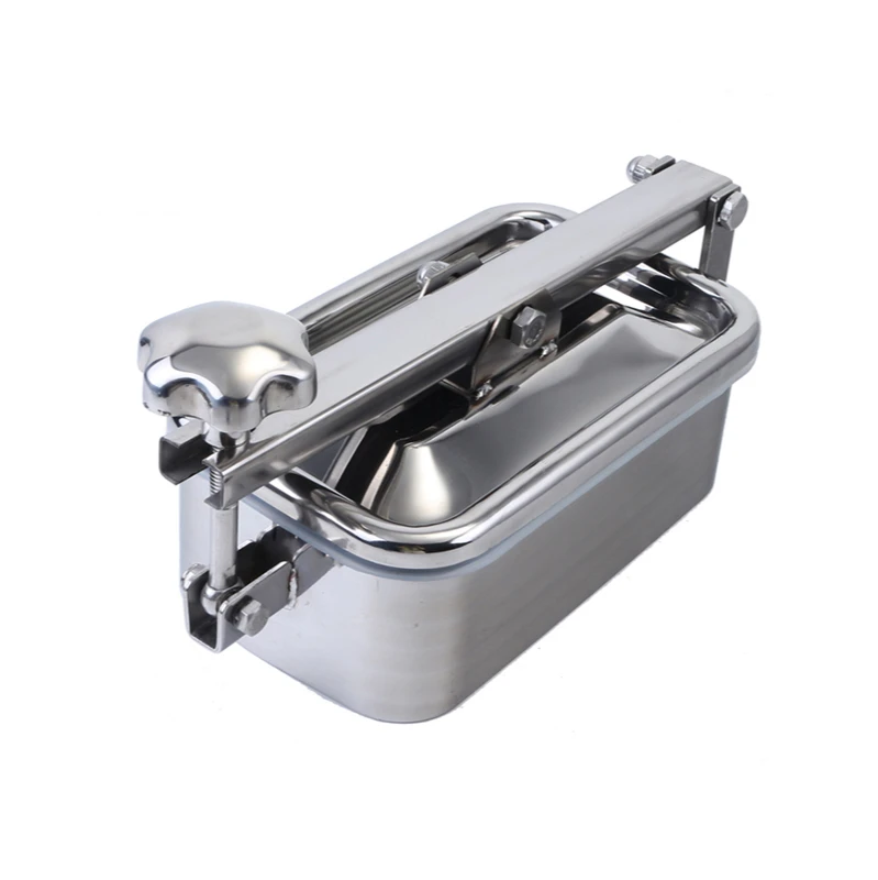 

304 Stainless Sanitary Steel ManHole Cover with Lid Rectangular Quick Open Manhole Tank Manway Door Dairy Hand Hole