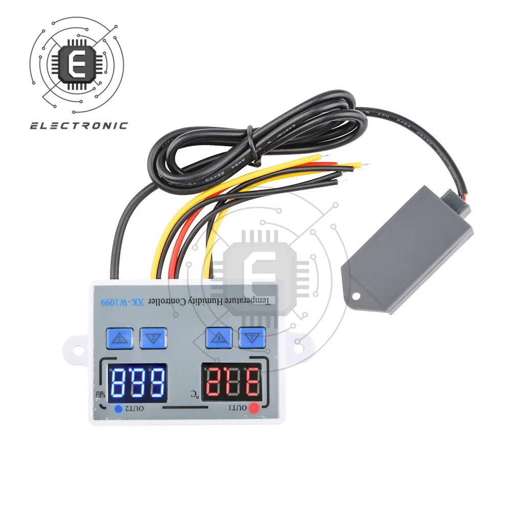 W1099 LCD Intelligent Digital Display Temperature Humidity Controller Regulator Heating Cooling Control Thermometer Hygrometer