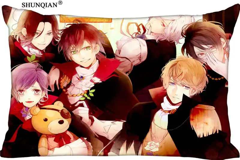 

DIABOLIK LOVERS Printed Pillowcase Soft Pillow Cover 45x35cm(One Side) Custom Rectangle Zipper Pillow Cover