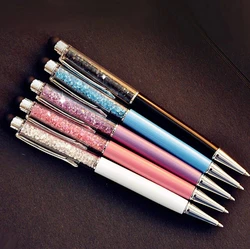 5 Pcs / Lot Crystal Pen Diamond Ballpoint Pens Stationery Ballpen Caneta Novelty Gift Zakka Office Material School Supplies