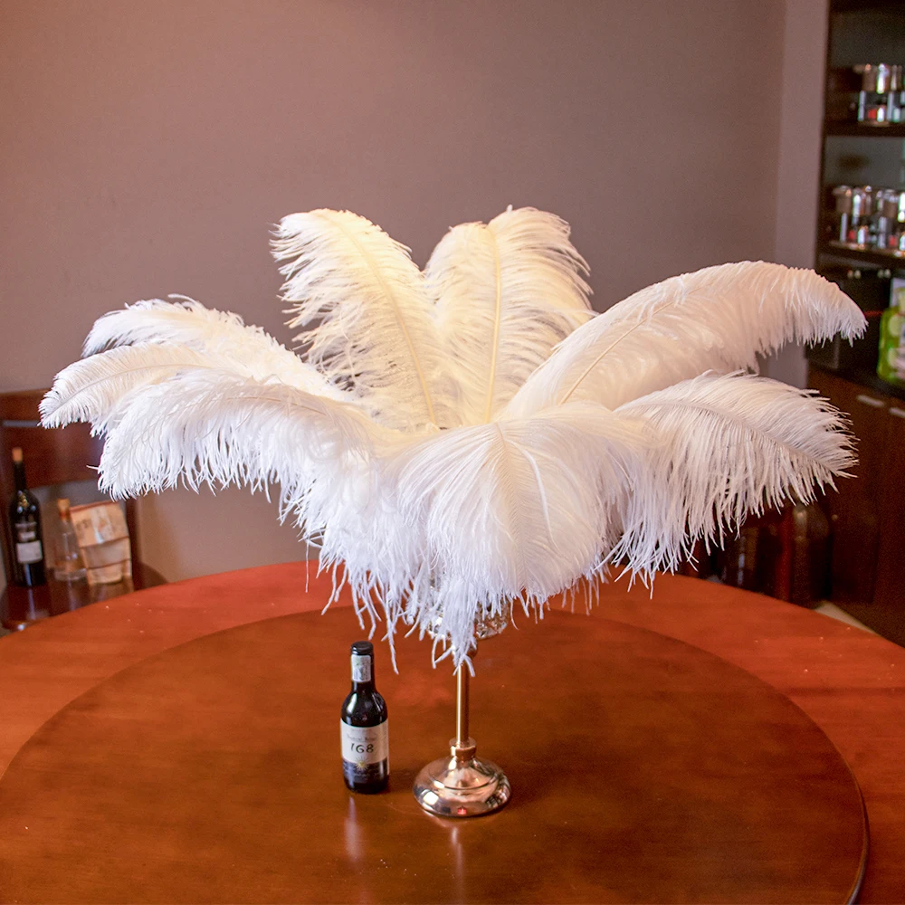 10PCS Natural Ostrich Feather DIY Craft Accessories for Wedding  Centerpieces table Decoration High Quality Plumes 15-40cm/6-16”