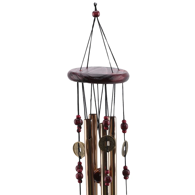 Outdoor Antique Amazing Deep Resonant 4 Tube Windchime Chapel Church Bells Wind Chimes Door Hanging New Year Decor