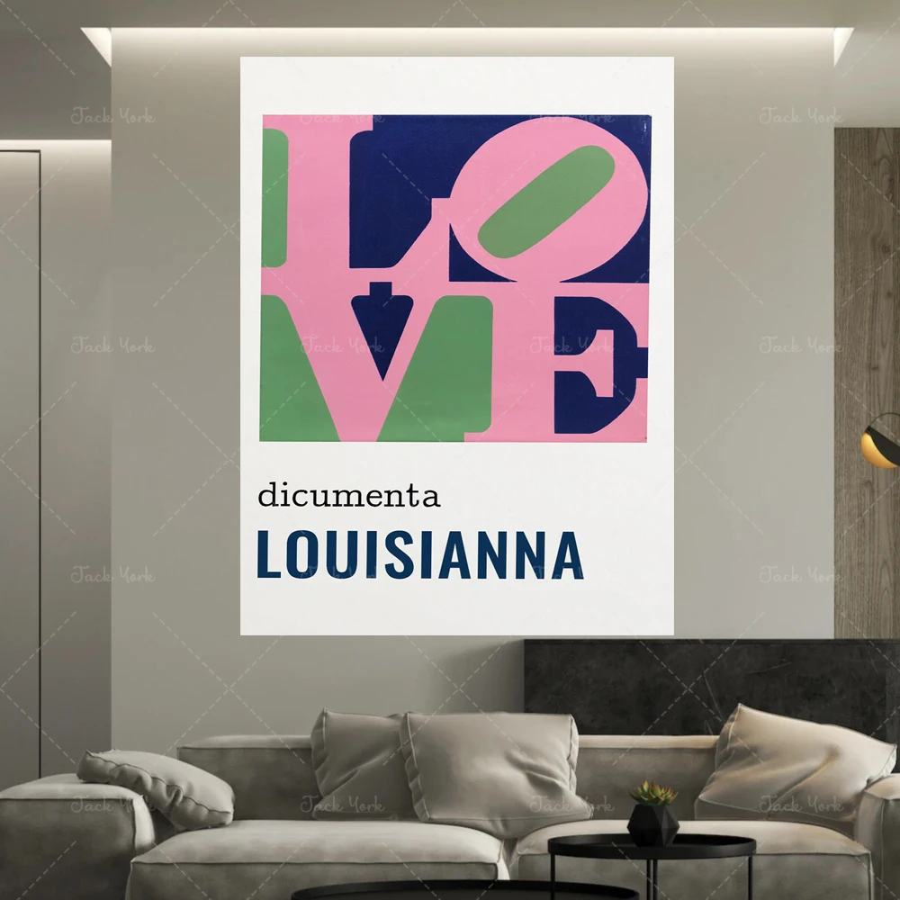 Love Robert Indiana Poster Print, Vintage Exhibition Prints, Pop Art Exhibition Poster Love Neue Graphik by Robert Indiana Edit