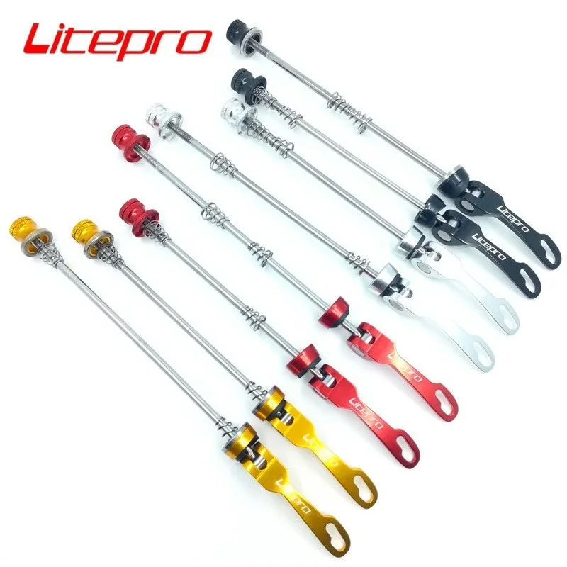 Litepro Bicycle Skewer FRONT 74mm - 130mm REAR 130mm - 135mm Hub Quick Release Rod MTB BMX Da-hon Folding Bike Road Bicycle