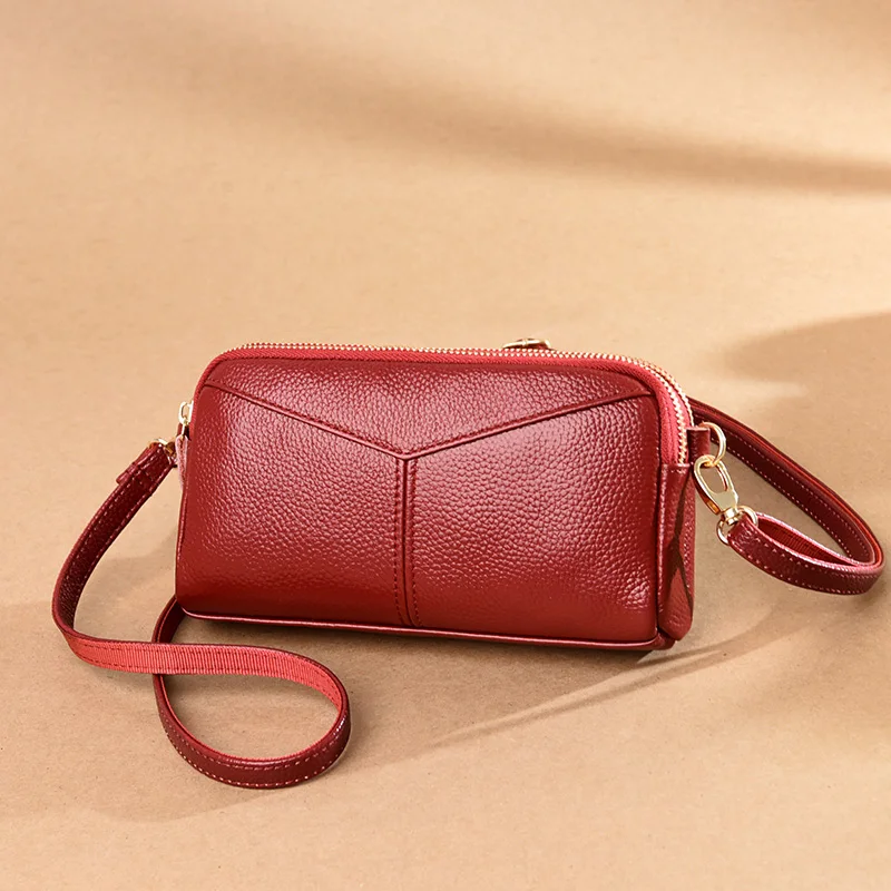 100% Genuine Leather Women Shoulder bags Cowhide Women Handbags High Quality Female Wallet Fashion Luxury Ladies Messenger Bags
