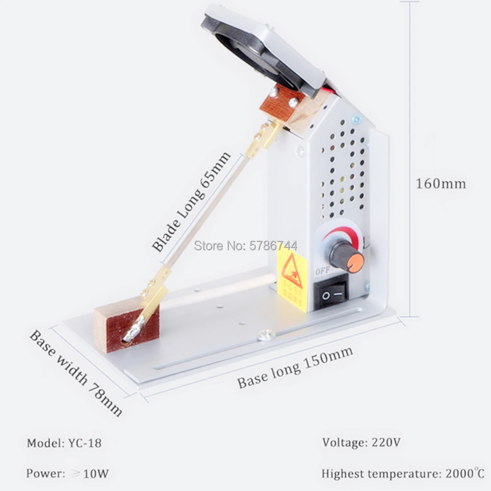 High frequency ribbon lace cutting machine care label tape cutting machine multifunction electric scissor,#YC-18 Voltage 220V