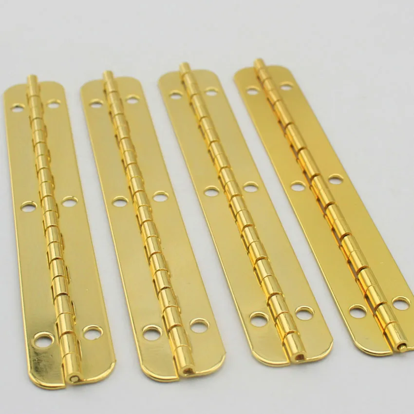 2Pcs/lots 180 Degree Wooden Box Hinge 100MM Window Door Narrow Side Hinge Iron Gold/Sliver Furniture Hinges Hardware Accessories