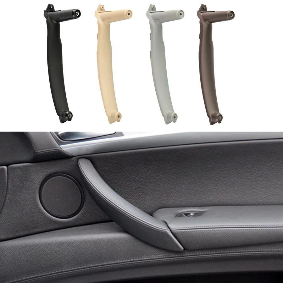 Car Left Right Interior Door Armrest Handle Inner Panel Pull Trim Cover For BMW X5 X6 E70 E71 Gray Beige Black Brown