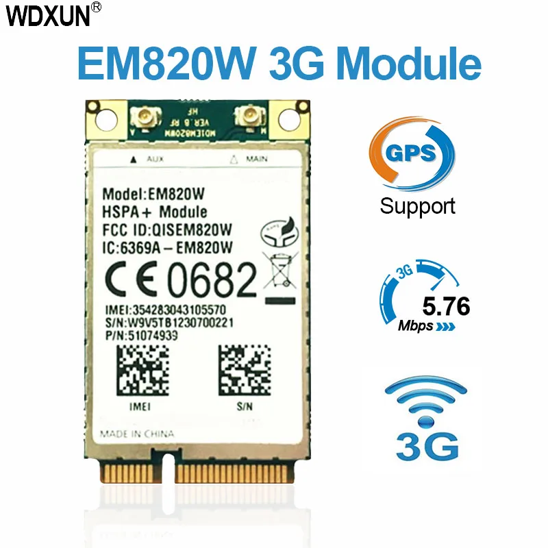 EM820W 3G Network MINI PCIE Card HSPA+ ModuleUMTS/HSDPA/HSUPA/PA+ HSPA+ GPS for huawei  em820w