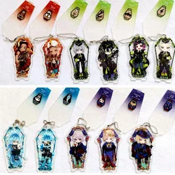 8cm Original Twisted Wonderland Acrylic Figure Stand Model Plate Desk Decor Cosplay Azul Leona Jade Floyd Xmas Keychains