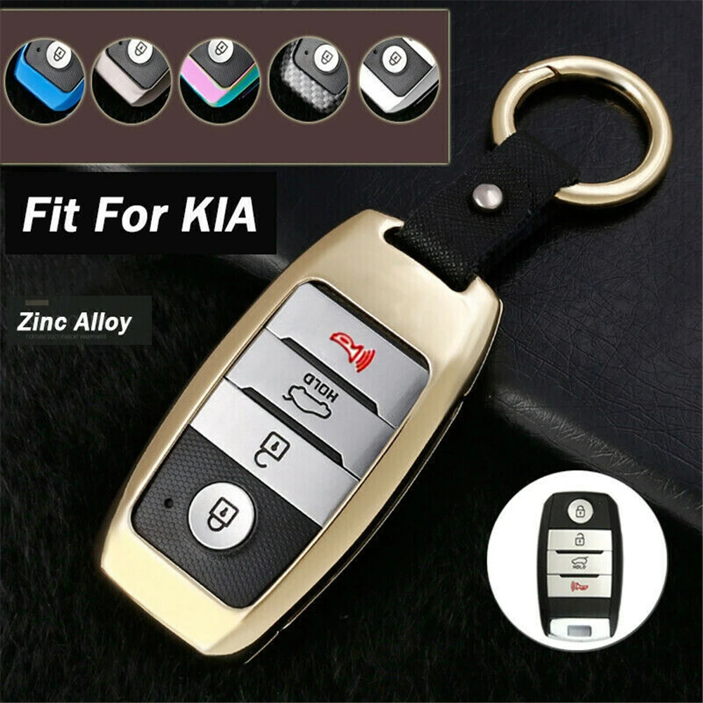 

Zinc Alloy Smart Remote Car Key Fob Keychain Cover Case Holder Protector For KIA Optima Sorento Soul Niro Accessories