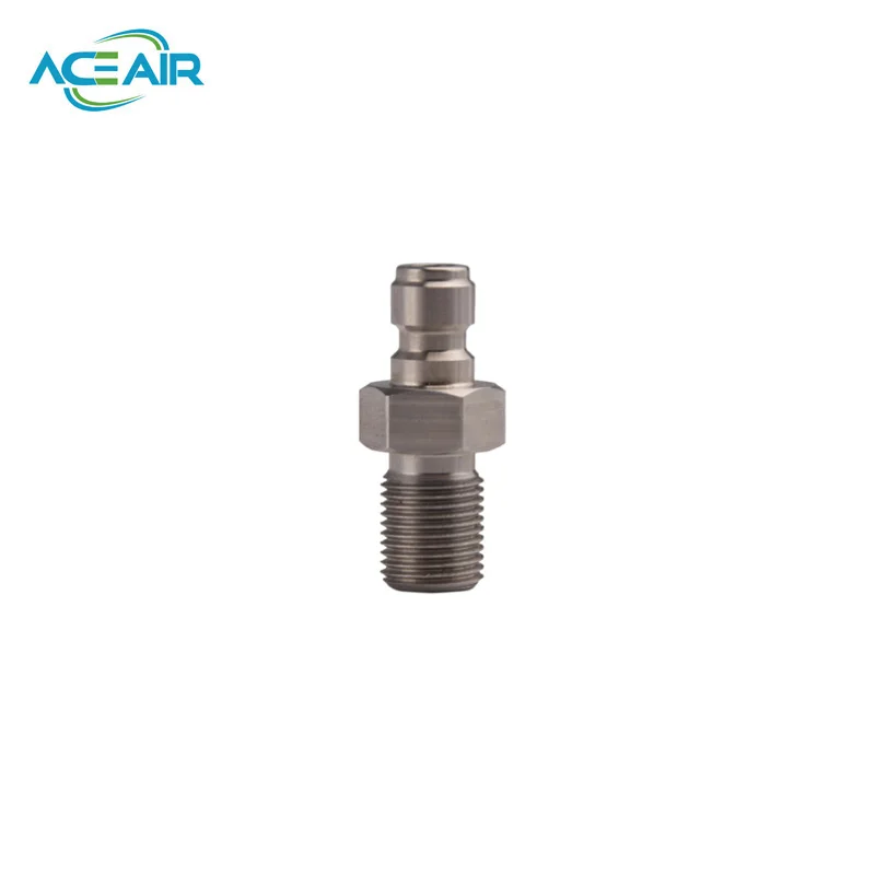 Aço inoxidável PCP enchimento acoplador, alta pressão, Fresagem Connect, M10, 1/8NPT, 1/8BSPP, 2pcs por lote