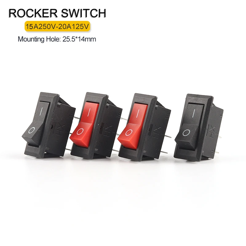 

5PCS KCD3 Rocker Switch 15A/20A 250V/125V 33X16mm SPST 2/3Pin 2 Position Snap in ON/OFF ON/ON Car Dash Truck Boat Rocker Switch