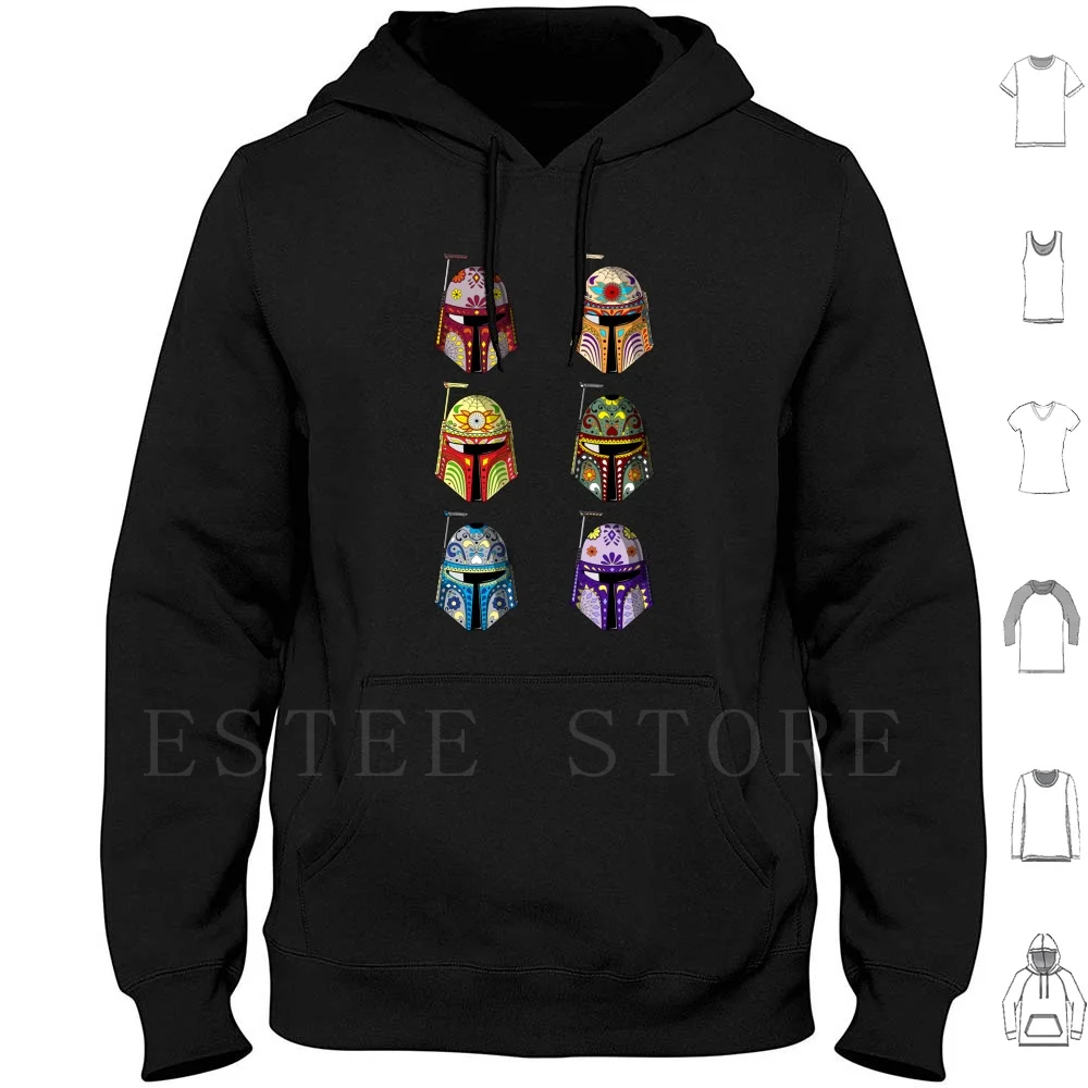 A Rainbow Of Mandos-Vertical Hoodies Long Sleeve Helmet Mando Sugar Skull Boba Fett Jango Fett Sabine Wren