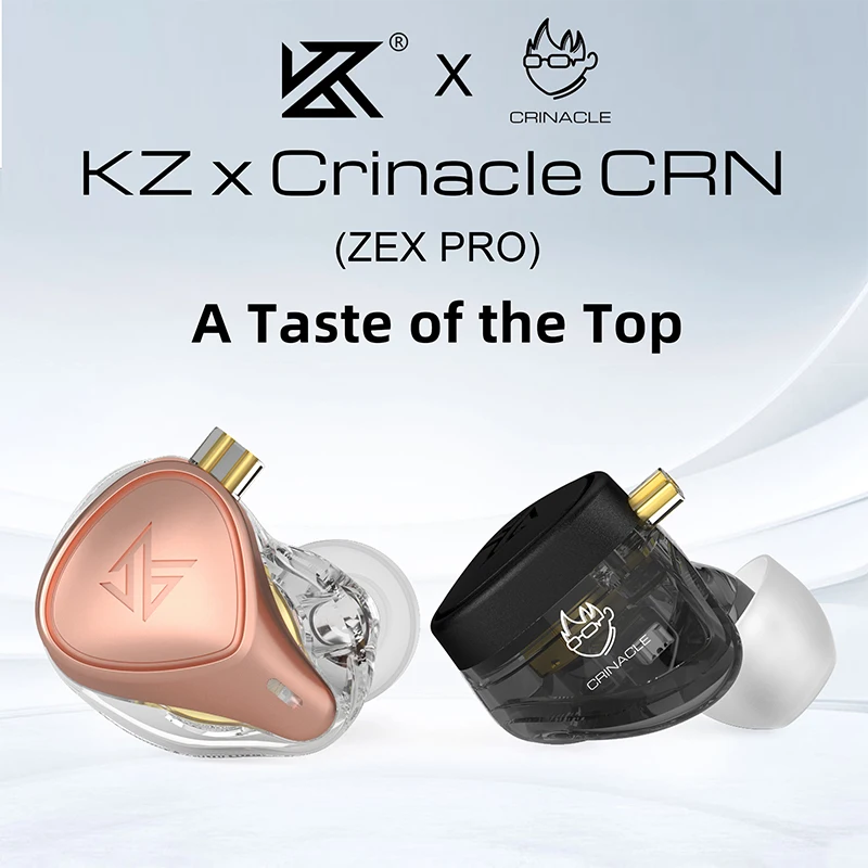 Kz × crinacle crn (zexプロ) 静電ハイブリッド技術有線hifiイヤホン低音インナーイヤー型スポーツゲームヘッドセットをキャンセル