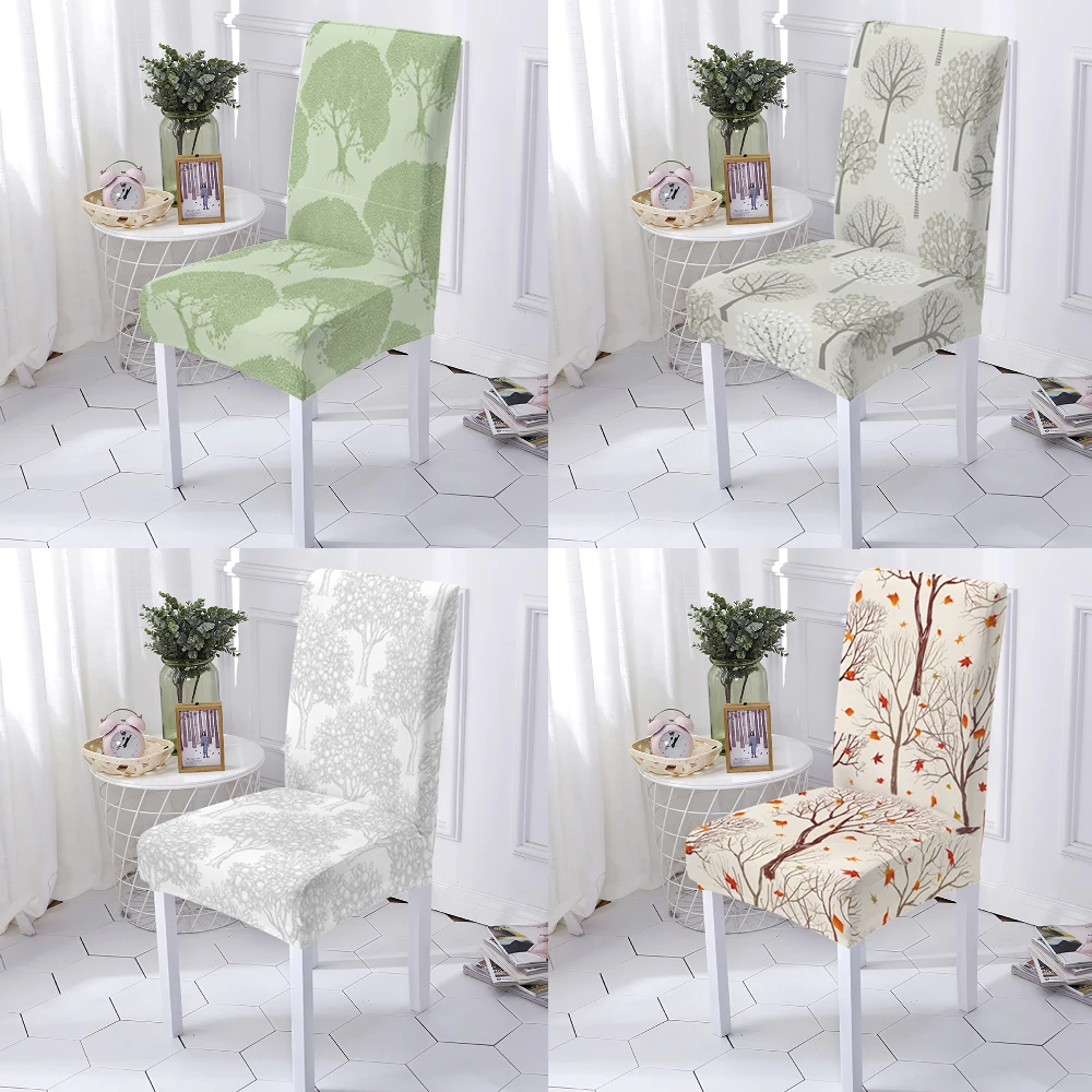 Textured Chair Cover Plant Seat Cover Simple Protective Cover Washable Party Multifunctional General Purpose 1/2/4/6pcs