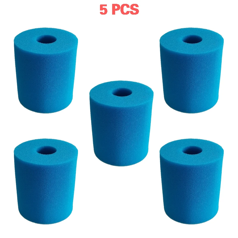 3/5/10 PCS Reusable Washable Swimming Pool Filter Foam Sponge Cartridge For Intex Type H Cleaning Replacement 202