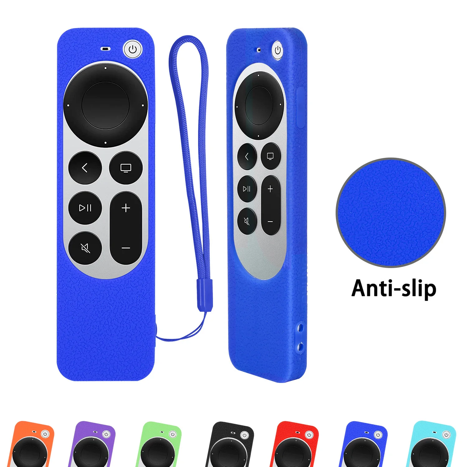 Shock Proof Silicone Protective Case Waterproof Cover Lightweight Anti Slip Rectangle for Apple TV 4K Siri Remote Control