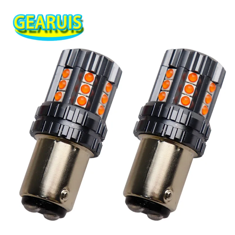 2pcs High power 7W 1157 Led Bay15d P21 5W Signal Lamp P21w Led Ba15s 1156 Py21w Bau15s Bulb 3030 SMD White Yellow Red 12V