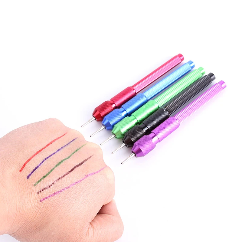 Tattoo Marker Pen Tattoo Supplies Microbalcing Pen Skin Marker Pen Scribe Tool Permanent Ink 1.6mm Ball for Dawing Flash