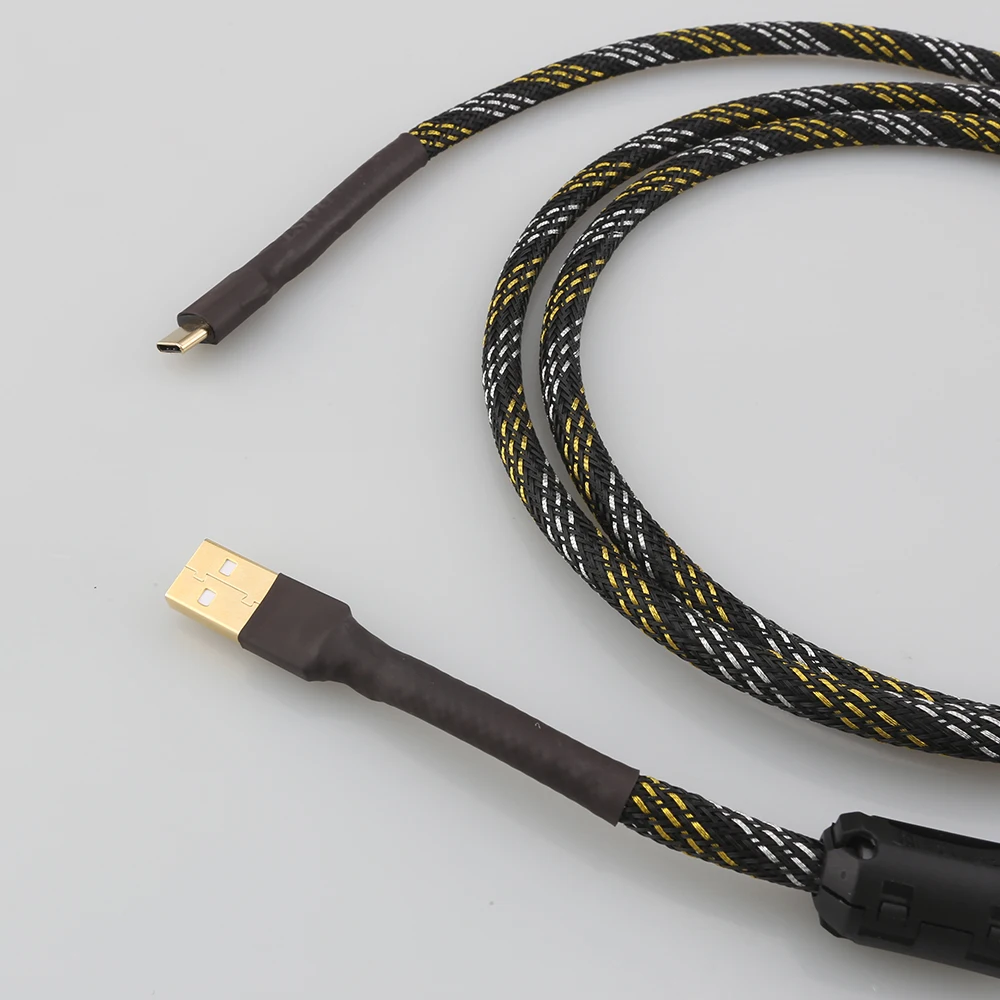 Cable USB de alta calidad tipo C A, Cable de datos de Audio para USB DAC, teléfono móvil, tableta, hecho A mano