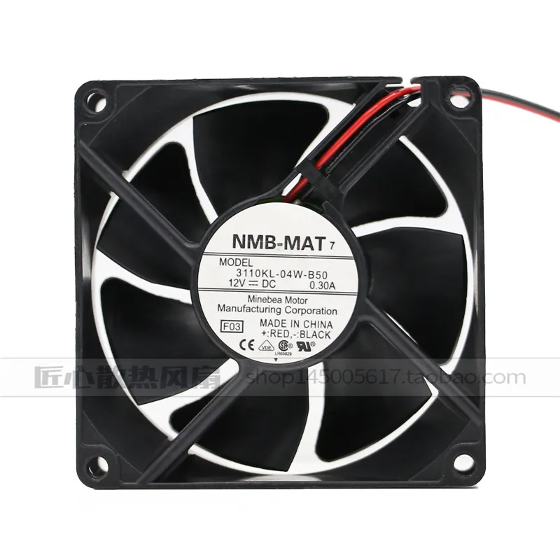 

New original NMB 3110KL-04W-B50 12V 0.3A 8025 8cm chassis power amplifier inverter cooling fan