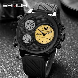 Fashion Top Brand Sanda Men's Luxury Casual Sport Watches For Men Military WristWatches Man Clock Business Reloj Hombre