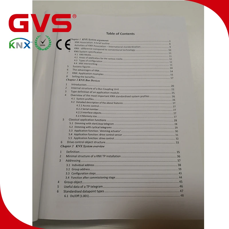 KNX/EIB GVS K-bus KNX Basic Course Documentation Book in KNX Smart Home/Building Automation System