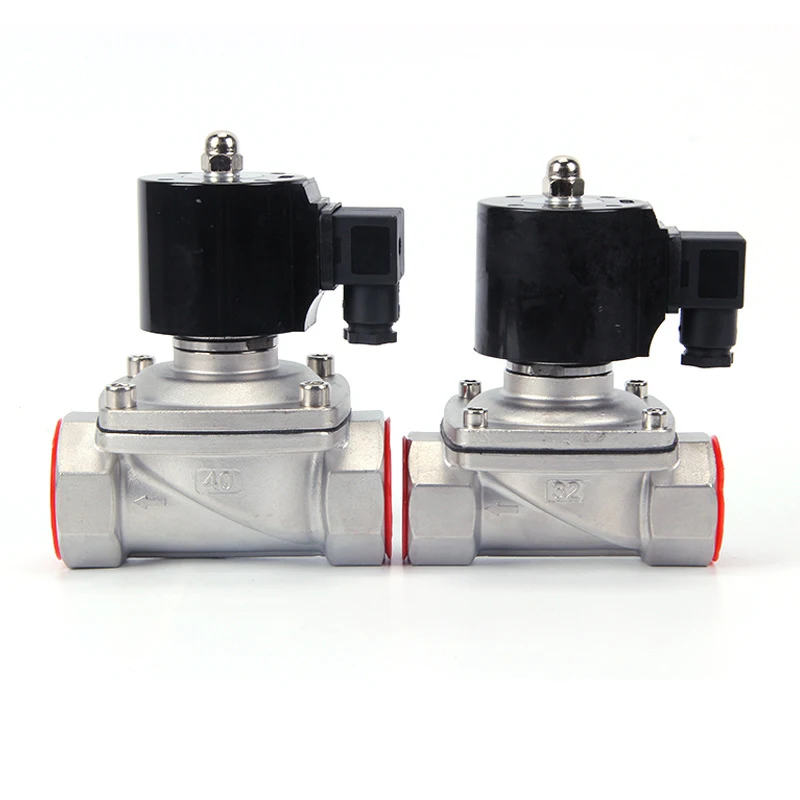 2/2  Normally Closed 12v Electric Solenoid Valve Water 24v 230v 24  1/2  3/4 Stainless Steel IP65 DIN Coil High Temperature