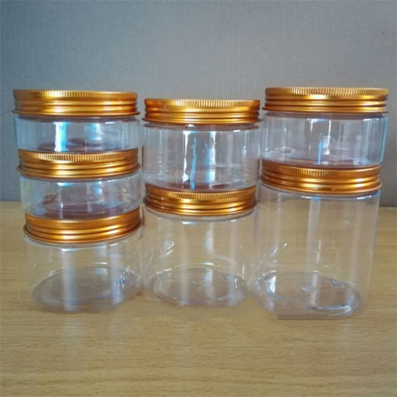 

Wholesale 50g 80g 100g 120g 150g 200g 250g Clear Plastic Jar and Lids Empty Cosmetic Containers Makeup Box Travel Bottle