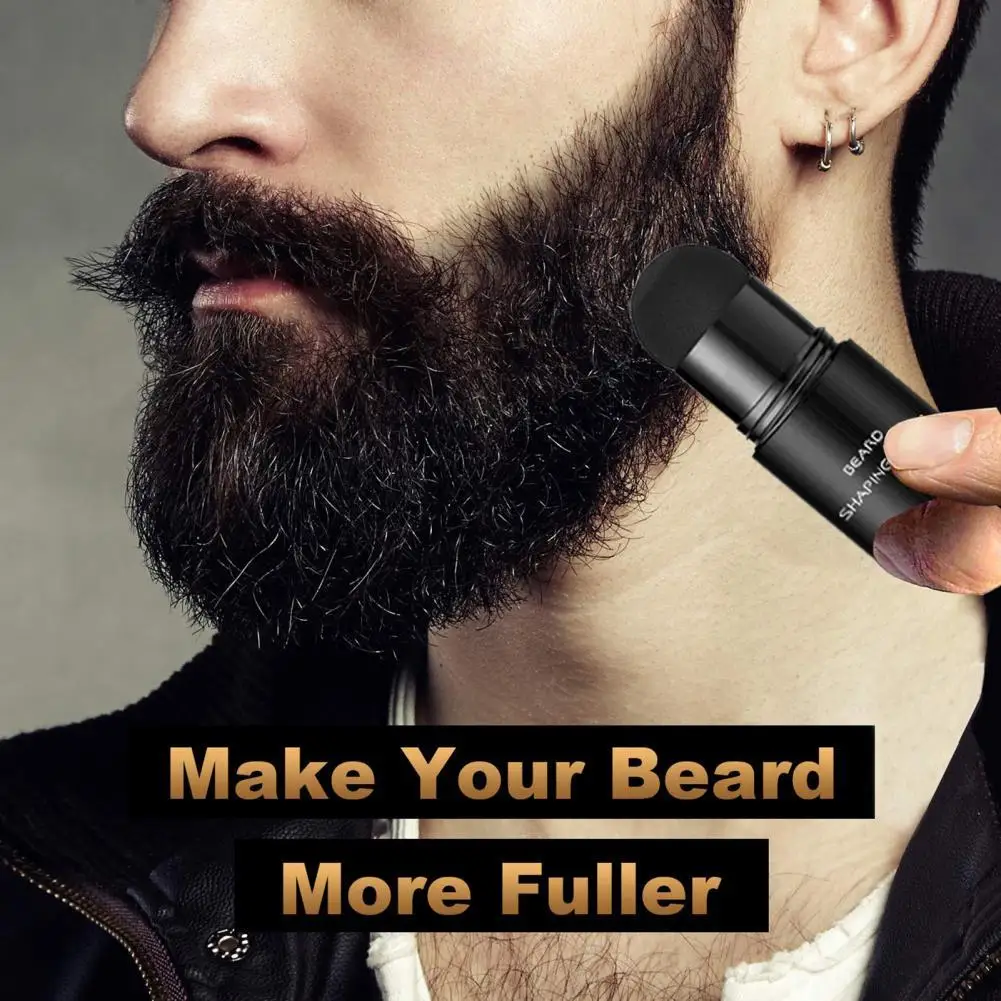 Beard Filling Stick Repair Scatters Waterproof Beard Shaping Pen with Brush Beard Filler Moustache Enhancer Fill Pen for Men