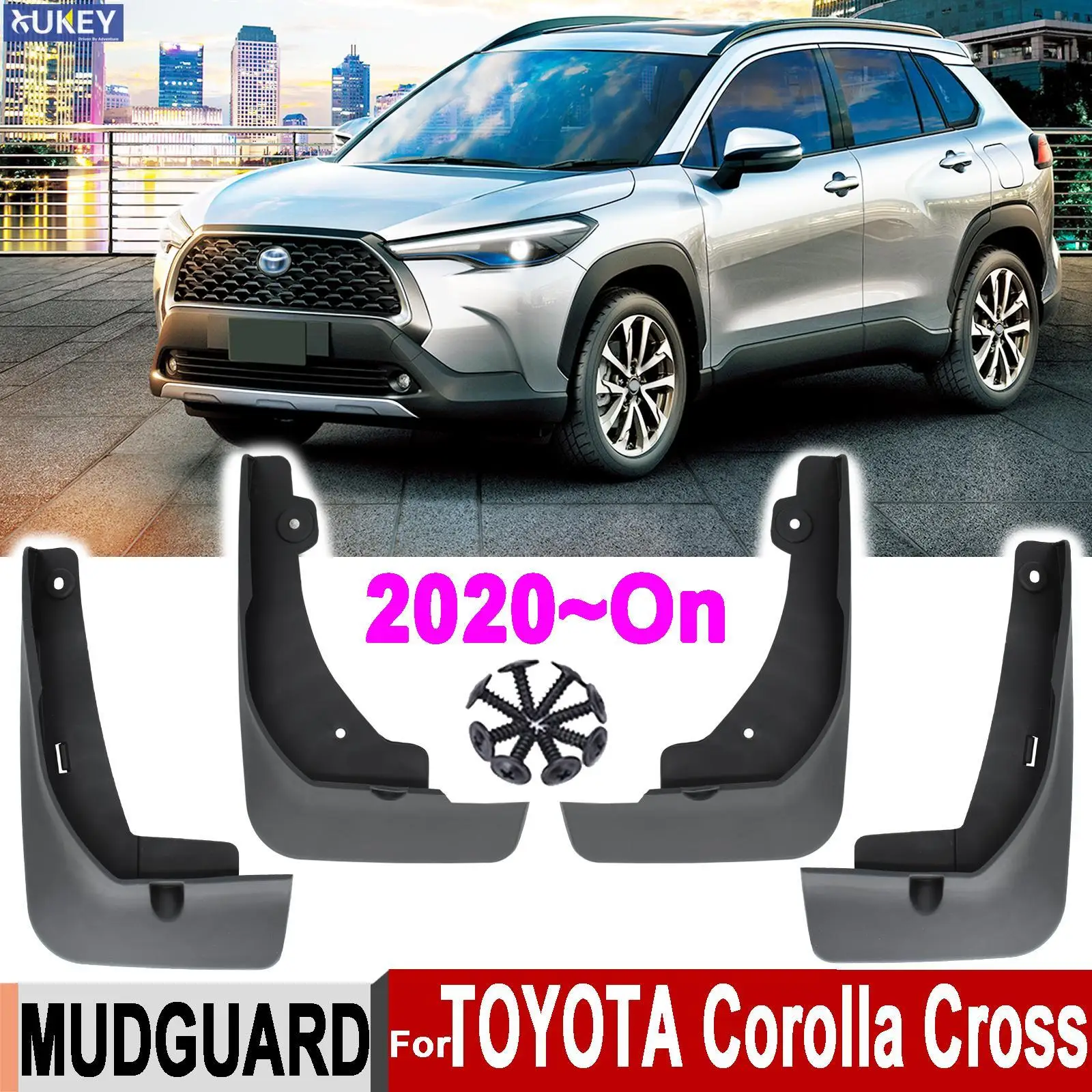 4/Set Splash Guards For Toyota Corolla Cross 2020 2021 Mud flaps Mudflaps Fender Mudguard Front Rear Car Accessories Parts Wheel