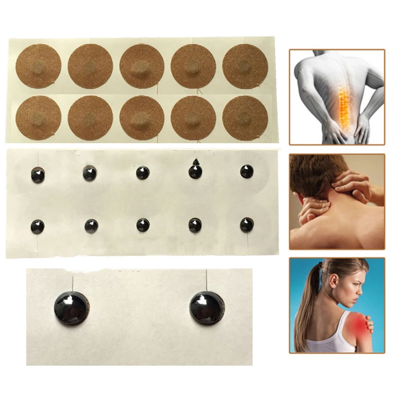 200pcs/lot Magnetic Plaster Patch Pain Relief Acupuncture Massage Muscle Relax Magnet Stickers Medicine Tape Body Health Care